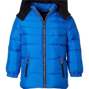 NEW! Perry Ellis puffer hooded Blue coat Boys size 10/12 NWT
